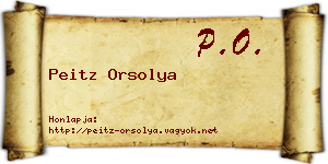 Peitz Orsolya névjegykártya